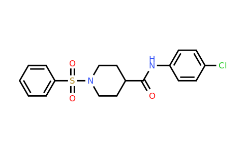 N-(4-chlorophenyl)-1-(phenylsulfonyl)piperidine-4-carboxamide