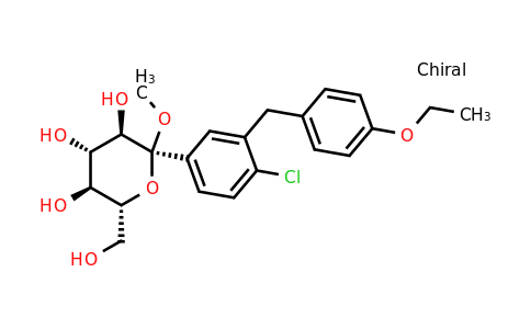714269-57-5 | (2S,3R,4S,5S,6R)-2-(4-Chloro-3-(4-ethoxybenzyl)phenyl)-6-(hydroxymethyl)-2-methoxytetrahydro-2H-pyran-3,4,5-triol