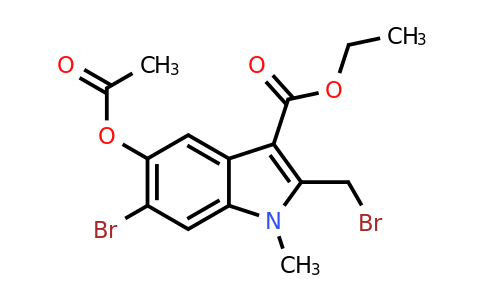 110543-98-1 | Ethyl 5-acetoxy-6-bromo-2-(bromomethyl)-1-methyl-1H-indole-3-carboxylate