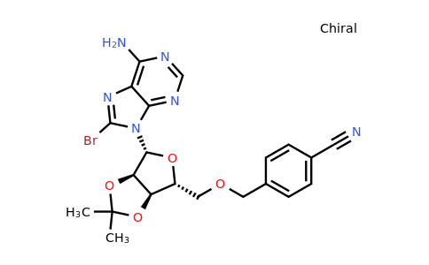 4-[(3aR,4R,6R,6aR)-6-(6-amino-8-bromopurin-9-yl)-2,2-dimethyl-tetrahydrofuro[3,4-d][1,3]dioxol-4-ylmethoxymethyl]benzonitrile