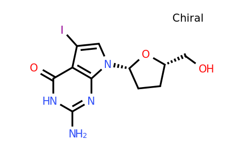 2-Amino-7-((2R,5S)-5-(hydroxymethyl)tetrahydrofuran-2-yl)-5-iodo-3,7-dihydro-4H-pyrrolo[2,3-d]pyrimidin-4-one