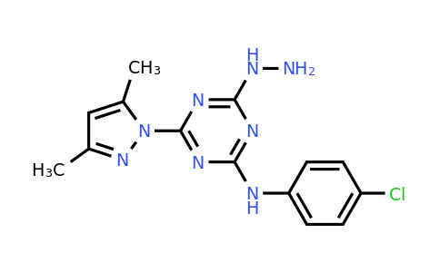 1158377-11-7 | N-(4-chlorophenyl)-4-(3,5-dimethyl-1H-pyrazol-1-yl)-6-hydrazinyl-1,3,5-triazin-2-amine