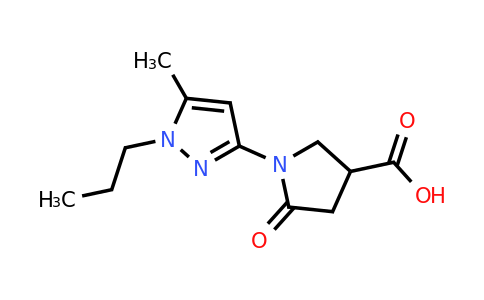 1172320-01-2 | 1-(5-Methyl-1-propyl-1H-pyrazol-3-yl)-5-oxopyrrolidine-3-carboxylic acid