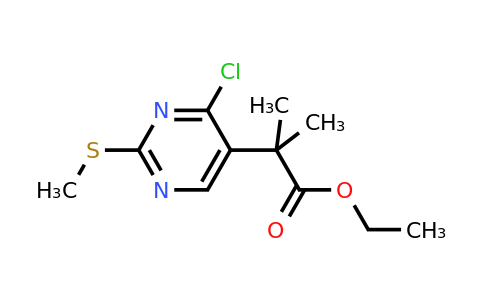 1201362-85-7 | Ethyl 2-(4-chloro-2-(methylthio)pyrimidin-5-yl)-2-methylpropanoate