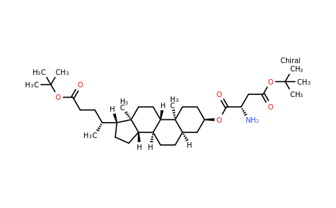 (S)-1-((3R,5R,8R,9S,10S,13R,14S,17R)-17-((R)-5-(tert-Butoxy)-5-oxopentan-2-yl)-10,13-dimethylhexadecahydro-1H-cyclopenta[a]phenanthren-3-yl) 4-tert-butyl 2-aminosuccinate