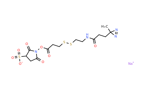 Sulfo-SDAD(Sulfo-NHS-SS-Diazirine) (sulfosuccinimidyl 2-[(4,4'-azipentanamido)ethyl]-1,3'-dithiopropionate]