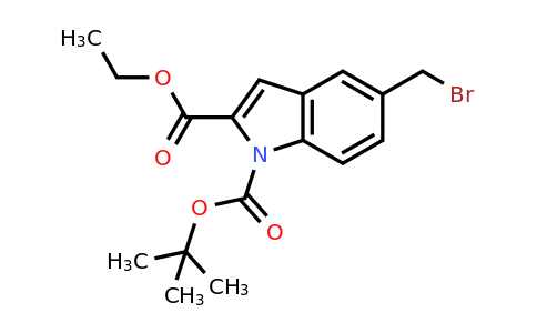 1233086-45-7 | O1-tert-butyl O2-ethyl 5-(bromomethyl)indole-1,2-dicarboxylate