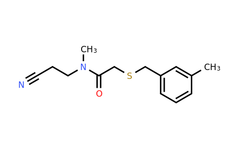 1252146-88-5 | n-(2-Cyanoethyl)-N-methyl-2-((3-methylbenzyl)thio)acetamide