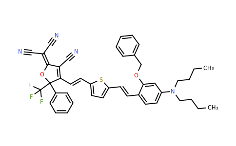 2-(4-((E)-2-(5-((E)-2-(Benzyloxy)-4-(dibutylamino)styryl)thiophen-2-yl)vinyl)-3-cyano-5-phenyl-5-(trifluoromethyl)furan-2(5H)-ylidene)malononitrile