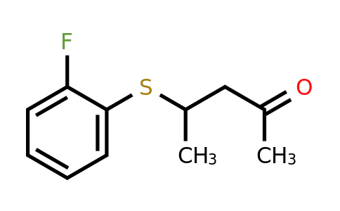 1342907-25-8 | 4-((2-Fluorophenyl)thio)pentan-2-one