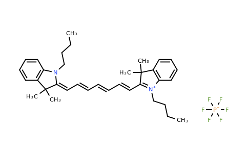 1-Butyl-2-((1E,3E,5E,7Z)-7-(1-butyl-3,3-dimethylindolin-2-ylidene)hepta-1,3,5-trien-1-yl)-3,3-dimethyl-3H-indol-1-ium hexafluorophosphate(V)