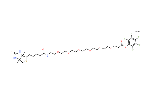 Perfluorophenyl 23-oxo-27-((3aS,4S,6aR)-2-oxohexahydro-1H-thieno[3,4-d]imidazol-4-yl)-4,7,10,13,16,19-hexaoxa-22-azaheptacosanoate