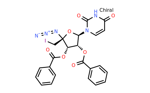 (2S,3S,4R,5R)-2-azido-5-(2,4-dioxo-3,4-dihydropyrimidin-1(2H)-yl)-2-(iodomethyl)tetrahydrofuran-3,4-diyl dibenzoate