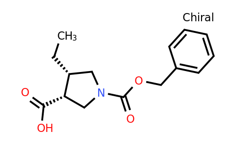 1428243-23-5 | rel-(3R,4S)-1-[(Benzyloxy)carbonyl]-4-ethylpyrrolidine-3-carboxylic acid