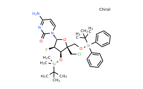 4-amino-1-((2R,3R,4R,5R)-4-((tert-butyldimethylsilyl)oxy)-5-(((tert-butyldiphenylsilyl)oxy)methyl)-5-(chloromethyl)-3-fluorotetrahydrofuran-2-yl)pyrimidin-2(1H)-one