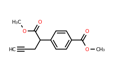 146464-90-6 | Methyl 4-(1-methoxy-1-oxopent-4-yn-2-yl)benzoate