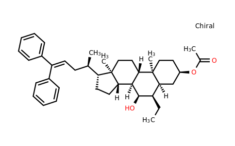 (3R,5S,6R,7R,8S,9S,10S,13R,14S,17R)-17-((R)-5,5-Diphenylpent-4-en-2-yl)-6-ethyl-7-hydroxy-10,13-dimethylhexadecahydro-1H-cyclopenta[a]phenanthren-3-yl acetate