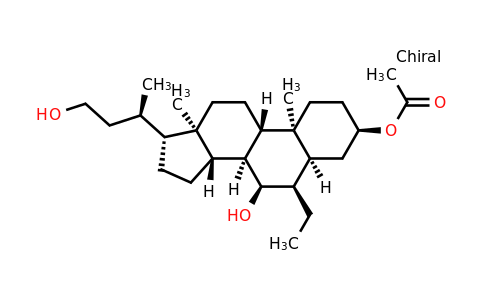 (3R,5S,6R,7R,8S,9S,10S,13R,14S,17R)-6-Ethyl-7-hydroxy-17-((R)-4-hydroxybutan-2-yl)-10,13-dimethylhexadecahydro-1H-cyclopenta[a]phenanthren-3-yl acetate