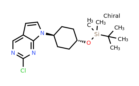 1621619-13-3 | rel-7-((1r,4r)-4-((tert-Butyldimethylsilyl)oxy)cyclohexyl)-2-chloro-7H-pyrrolo[2,3-d]pyrimidine