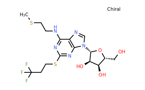 (2R,3S,4R,5R)-2-(Hydroxymethyl)-5-(6-((2-(methylthio)ethyl)amino)-2-((3,3,3-trifluoropropyl)thio)-9H-purin-9-yl)tetrahydrofuran-3,4-diol