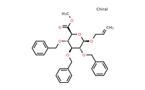 Methyl (2S,3S,4S,5R,6R)-6-(allyloxy)-3,4,5-tris(benzyloxy)tetrahydro-2H-pyran-2-carboxylate