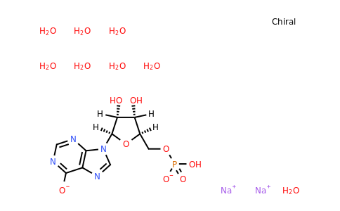 Sodium ((2R,3S,4R,5R)-3,4-dihydroxy-5-(6-hydroxy-9H-purin-9-yl)tetrahydrofuran-2-yl)methyl phosphate octahydrate