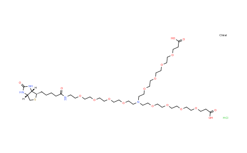 N-(Biotin-PEG4)-N-bis(PEG4-acid) (hydrochloride)