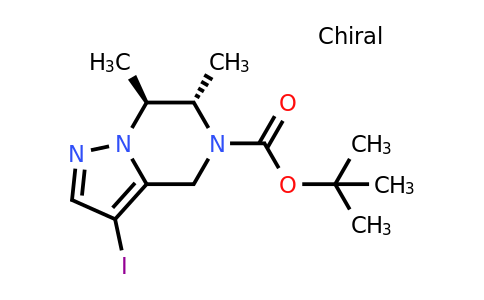 2172881-60-4 | tert-butyl (6S,7S)-3-iodo-6,7-dimethyl-6,7-dihydro-4H-pyrazolo[1,5-a]pyrazine-5-carboxylate