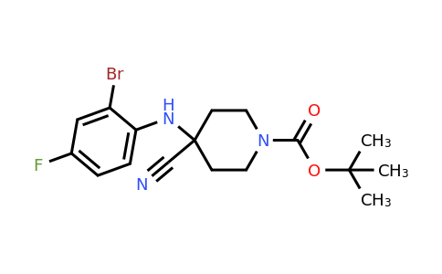 2204141-39-7 | tert-Butyl 4-((2-bromo-4-fluorophenyl)amino)-4-cyanopiperidine-1-carboxylate