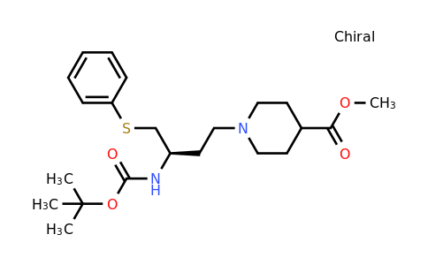 2227198-85-6 | Methyl 1-[(3R)-3-{[(tert-Butoxy)carbonyl]amino}-4-(phenylsulfanyl)butyl]piperidine-4-carboxylate