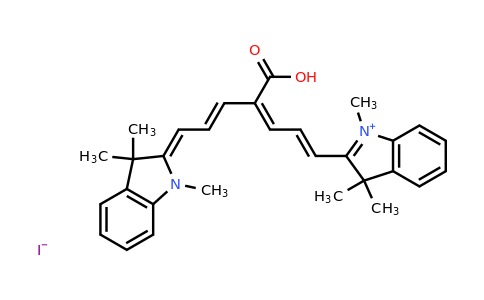 2-[(1E,3Z,5E,7E)-4-Carboxy-7-(1,3,3-trimethyl-1,3-dihydro-2H-indol-2-ylidene)-1,3,5-heptatrien-1-yl]-1,3,3-trimethyl-3H-indolium Iodide