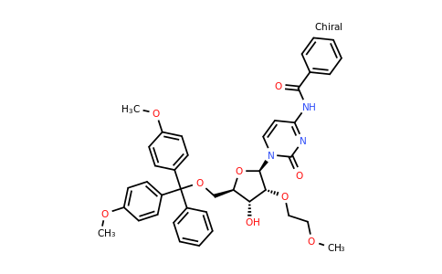 N-(1-((2R,3R,4R,5R)-5-((bis(4-Methoxyphenyl)(phenyl)methoxy)methyl)-4-hydroxy-3-(2-methoxyethoxy)tetrahydrofuran-2-yl)-2-oxo-1,2-dihydropyrimidin-4-yl)benzamide