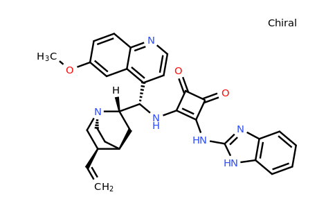 3-((1H-Benzo[d]imidazol-2-yl)amino)-4-(((S)-(6-methoxyquinolin-4-yl)((1S,2S,4S,5R)-5-vinylquinuclidin-2-yl)methyl)amino)cyclobut-3-ene-1,2-dione