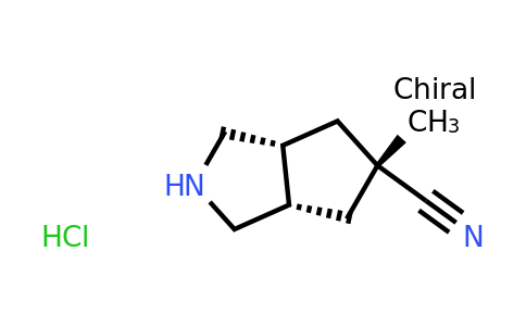 2567683-43-4 | rel-(3aR,5r,6aS)-5-methyl-2,3,3a,4,6,6a-hexahydro-1H-cyclopenta[c]pyrrole-5-carbonitrile;hydrochloride