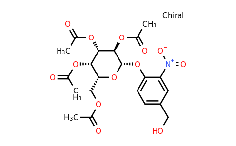 (2R,3S,4S,5R,6S)-2-(Acetoxymethyl)-6-(4-(hydroxymethyl)-2-nitrophenoxy)tetrahydro-2H-pyran-3,4,5-triyl triacetate