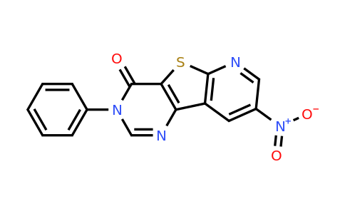 293735-80-5 | 12-Nitro-5-phenyl-8-thia-3,5,10-triazatricyclo[7.4.0.0,2,7]trideca-1(9),2(7),3,10,12-pentaen-6-one