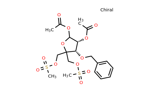 (3R,4S)-4-(Benzyloxy)-5,5-bis(((methylsulfonyl)oxy)methyl)tetrahydrofuran-2,3-diyl diacetate