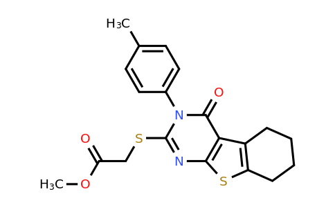 Methyl 2-{[4-(4-methylphenyl)-3-oxo-8-thia-4,6-diazatricyclo[7.4.0.0,2,7]trideca-1(9),2(7),5-trien-5-yl]sulfanyl}acetate