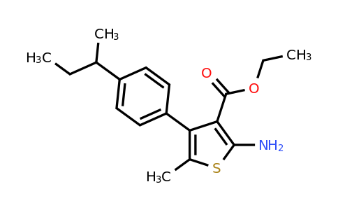 350992-26-6 | Ethyl 2-amino-4-(4-(sec-butyl)phenyl)-5-methylthiophene-3-carboxylate