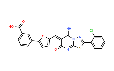 356075-07-5 | 3-(5-{[(6z)-2-(2-chlorophenyl)-5-imino-7-oxo-5h,6h,7h-[1,3,4]thiadiazolo[3,2-a]pyrimidin-6-ylidene]methyl}furan-2-yl)benzoic acid