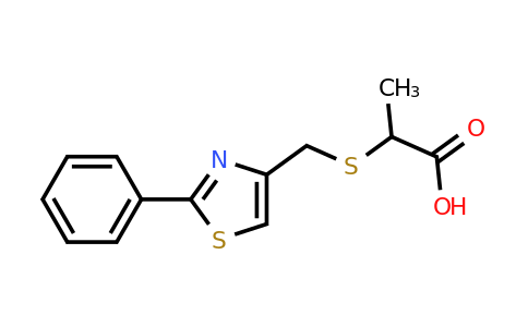 380564-75-0 | 2-(((2-Phenylthiazol-4-yl)methyl)thio)propanoic acid