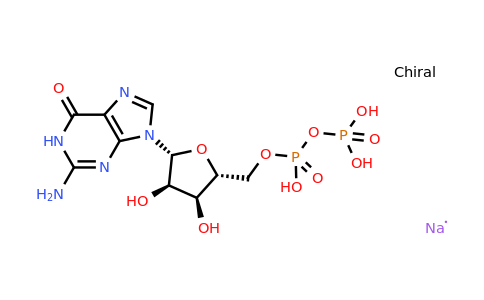 ((2R,3S,4R,5R)-5-(2-Amino-6-oxo-1,6-dihydro-9H-purin-9-yl)-3,4-dihydroxytetrahydrofuran-2-yl)methyl trihydrogen diphosphate, sodium salt