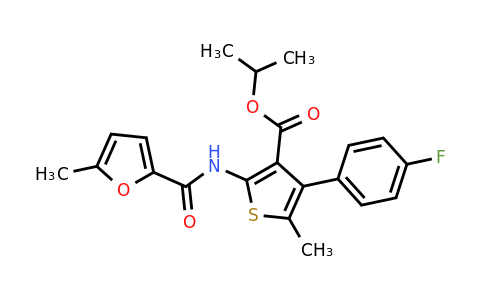 445005-64-1 | Isopropyl 4-(4-fluorophenyl)-5-methyl-2-(5-methylfuran-2-carboxamido)thiophene-3-carboxylate