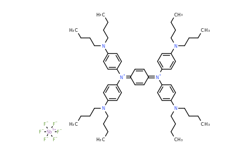 Mono(N,N'-(cyclohexa-2,5-diene-1,4-diylidene)bis(4-(dibutylamino)-N-(4-(dibutylamino)phenyl)benzenaminium)) mono(hexafluorostibate(V))