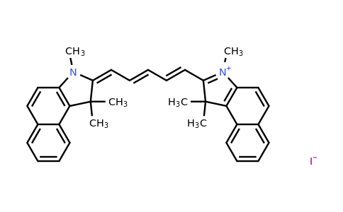 1,1,3-Trimethyl-2-((1E,3E,5E)-5-(1,1,3-trimethyl-1H-benzo[e]indol-2(3H)-ylidene)penta-1,3-dien-1-yl)-1H-benzo[e]indol-3-ium iodide