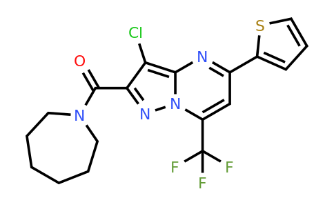 5678-77-3 | Azepan-1-yl(3-chloro-5-(thiophen-2-yl)-7-(trifluoromethyl)pyrazolo[1,5-a]pyrimidin-2-yl)methanone