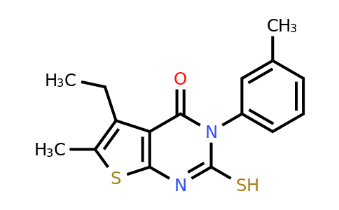 571155-93-6 | 5-Ethyl-2-mercapto-6-methyl-3-(m-tolyl)thieno[2,3-d]pyrimidin-4(3h)-one