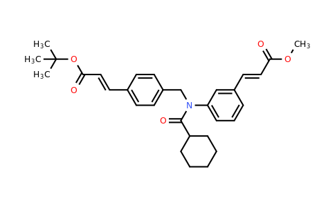 592524-75-9 | tert-Butyl 3-(4-((N-(3-(3-methoxy-3-oxoprop-1-en-1-yl)phenyl)cyclohexanecarboxamido)methyl)phenyl)acrylate