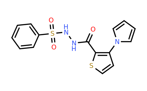 666724-72-7 | N'-(3-(1H-pyrrol-1-yl)thiophene-2-carbonyl)benzenesulfonohydrazide