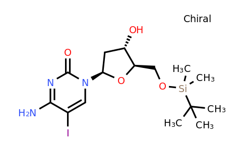 4-Amino-1-((2R,4S,5R)-5-(((tert-butyldimethylsilyl)oxy)methyl)-4-hydroxytetrahydrofuran-2-yl)-5-iodopyrimidin-2(1H)-one